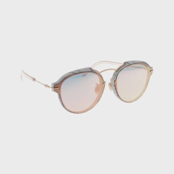 RARE Christian Dior Sunglasses‎ Round Mirrored Eclat GBZ0J 60mm Frame Pink Gold - Picture 1 of 16